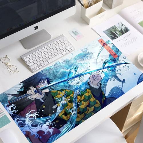 Anime Kimetsu no Yaiba Pad Mouse HD Print Computer Gamer Locking Edge Mousepad XXL Keyboard PC Mice Mats Pad laptop mouse pad