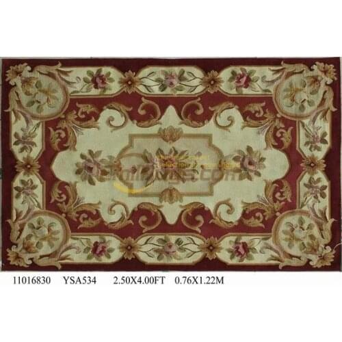 Handmade For Carpets Living Room Antique Antique French Aubusson Carpet Needle Point Cross Stitch Antique French Aubusson