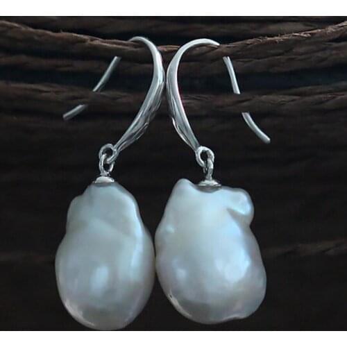 Fashion jewelry Free Shipping Baroque natural freshwater fashion unique pearl earrings