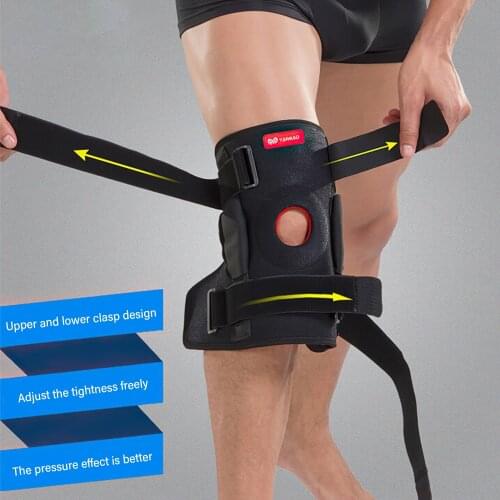 Knee Pads Elastic Open Patella Knee Brace Adjustable Breathable Knee Stabilizer Protector for Basketball Volleyball Running