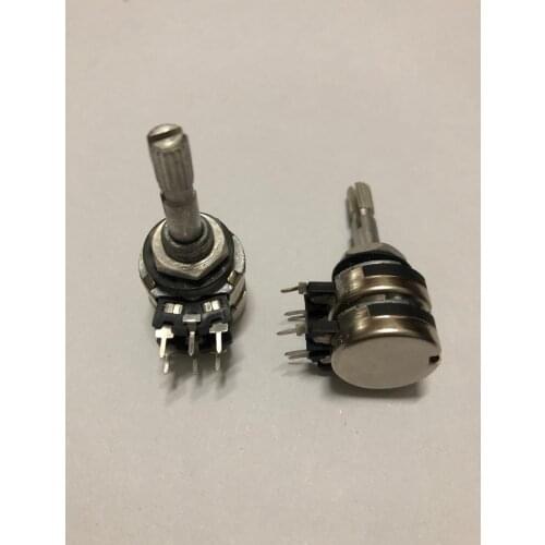 Original new 100% double potentiometer 6pin 10K handle length 32mm with nut gasket (SWITCH)