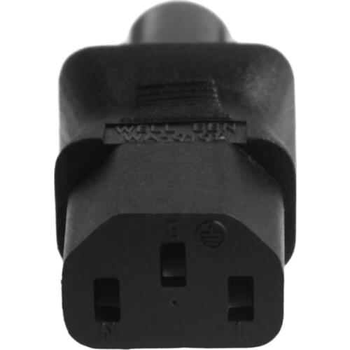 IEC 320 3-Pin C13 Female To C6 Male Cloverleaf Plug AC Power Adapter Converter