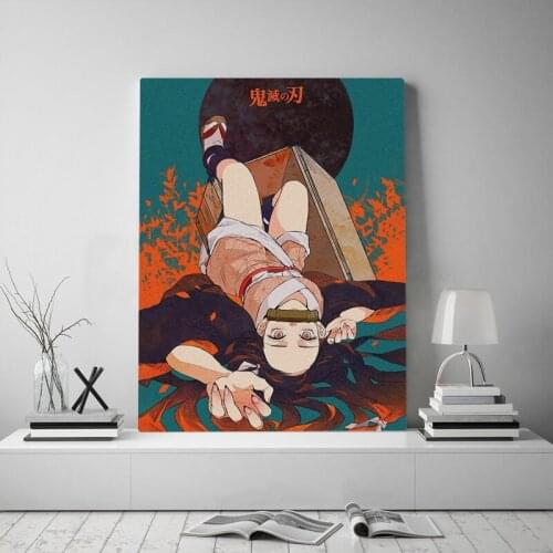 Nezuko Kamado Kimetsu no Yaiba anime Canvas poster Painting wall Art decor Living room Bedroom Study Home Decoration Prints