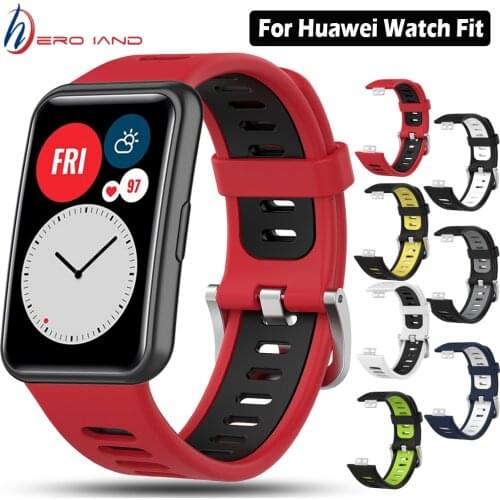 Watchband For HUAWEI WATCH FIT Strap Silicone Wrist Band Replacement Bracelet Wristband Sports Woman Man Soft Correa