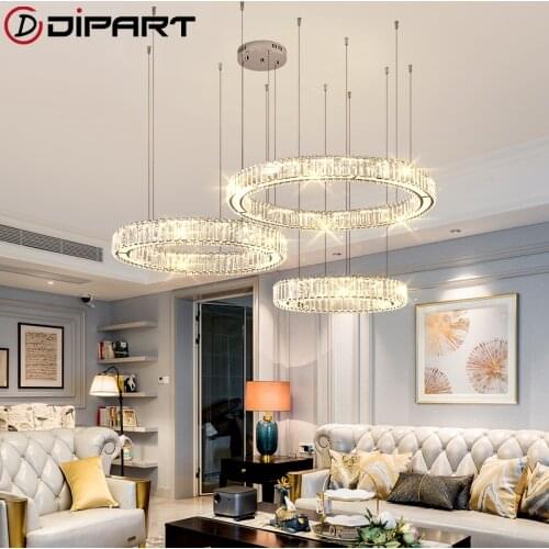 Luxury Led Chandeliers Ceiling Hanging Lamp Modern Crystal Chandelier For Living room Loft Bedroom Dining room Light Lustre