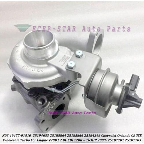 Turbocharger TD04H 49477-01510 25185864 25185866 25184398 25187701 25187703 For CHEVROLET CRUZE ORLANDO Z20D1 2.0 CDI 2.0L2009