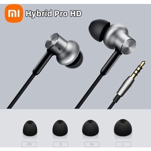 100% Original Xiaomi Mi In-Ear Hybrid Pro HD Earphone With Mic Noise Cancelling 3.5mm Wired Mi Headset for Huawei Redmi Xiaomi