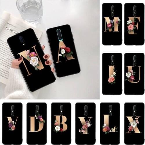 YJZFDYRM Custom name Letter Monogram flower Phone Case For Oppo A5 A9 2020 A5S Reno2 z Renoace 3pro Realme5Pro