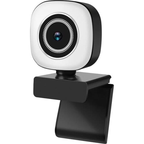 1PC Computer Webcam Suitable For Windows XP/7/8/10, Mac OSX 2K/1080P Webcam Auto Focus USB Web Cam With Ring Fill Light