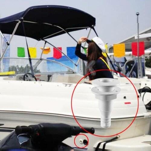 3/4inch Plastic Thru-Hull Bilge Pump Hose Fitting Connector Part for Boat Yacht 2019