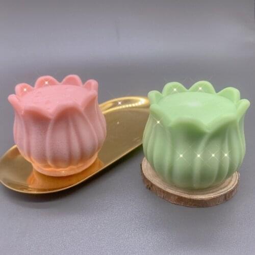 3D Large Tulip Silicone Candle Mold Aromatherapy Form Plaster Molds DIY Candle Aromatherapy Making Caek Decoration Crafts