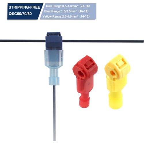50PCS(25set) Wire Connector Scotch Lock Snap AWG Without Breaking Insulated Crimp Quick Cable Splice Electrical Terminals