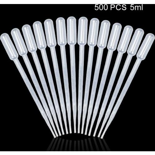 500PCS 5ML Disposable Plastic Pipette Graduated Transfer Pipettes Eye Dropper