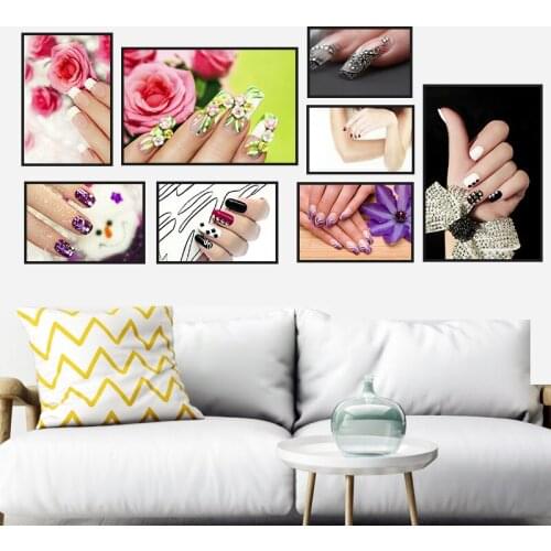 5D Diamond Painting Fashion Nail Salon Wall Art Nordic Figure Personalize Poster Bedroom Decor Picture Living Room Decoration