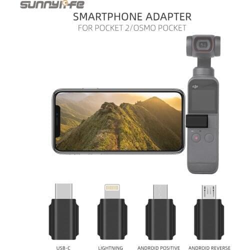 Smartphone Adapter for DJI Pocket 2/Osmo Pocket IOS Lightning Micro USB-C Android Positive Standard Reverse Data Interface
