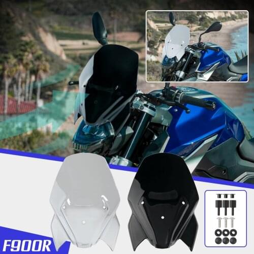 Motorcycle Accessories Touring Windshield Windscreen For BMW F900R 2020 2021 F 900 R F900 R F 900R Wind Deflectors Smoke Black
