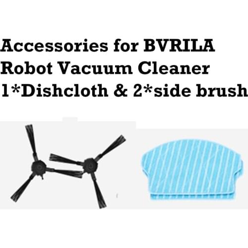 Accessories for BVRILA Robot Vacuum Cleaner 1*Dishcloth & 2*side brush