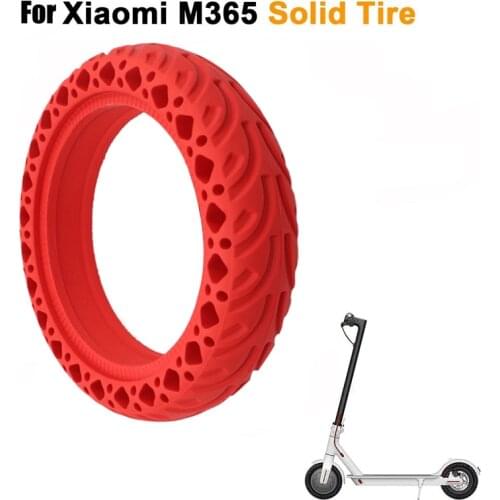 AU05 -8.5 inch Electric Scooter Honeycomb Shock Absorber Damping Tyre Durable Rubber Solid Tire For Xiaomi Mijia M365(Red)