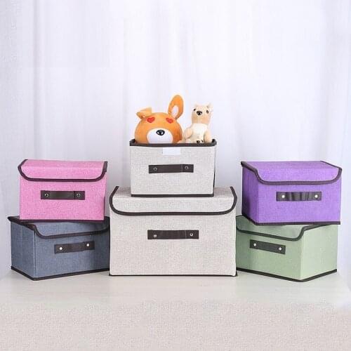 Household Non-woven Fabric Storage Box Fabric Storage Box Finishing Box Wardrobe Foldable Storage Box Clothes Storage Box