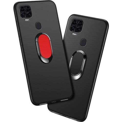 Cover for ZTE Axon 11 SE 5G Case Luxury 9000N 6.53 Inch Soft Black Silicone Magnetic Car Holder Ring for ZTE Axon 11SE Cases