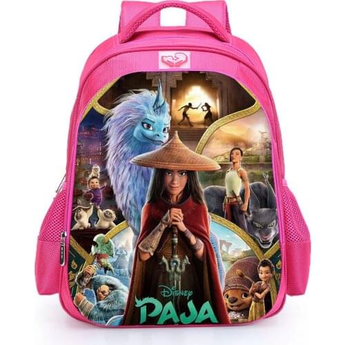 Raya and The Last Dragon Children Backpack Kids Cartoon Student School bags stationery box laptop mochila children Gifts