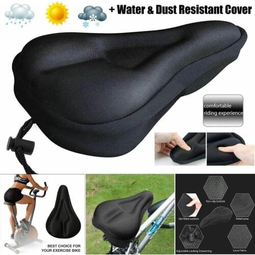 Bicycle Seat Breathable Bicycle Saddle Seat Soft Thickened Mountain Silicone Bike Saddle Seat Cushion Cycling Pad Cushion Cover