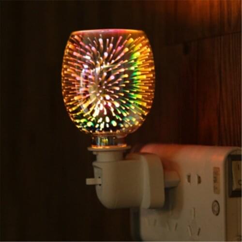 Electric Wax Melt Incense Burner 3D Night Light Aromatherapy Diffuser Wax Warmer US/EU Plug Romantic Incense Lamp Warm Light