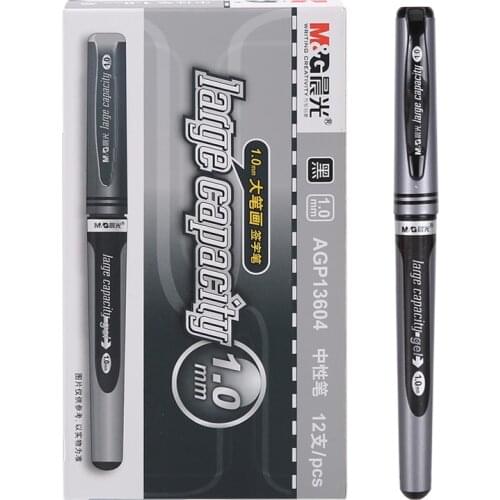 3 pcs/6 pcs/12 pcs Gel Pen 1.0mm Bullet Type Black Pen Signature Pen Ballpoint Pen School Supplies Office Supplies Stationery