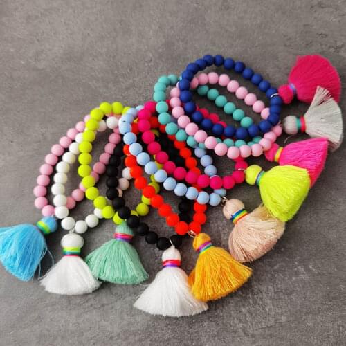 Go to Beach for Summer Bracelets Fashion Colorful Handmade Good Beads Bracelet with Good Tassel Bracelets for Girl