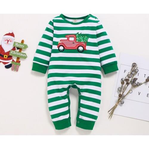 Christmas Newborn Baby Boy Girl 0-18M Cotton Romper Jumpsuit Clothes Outfit