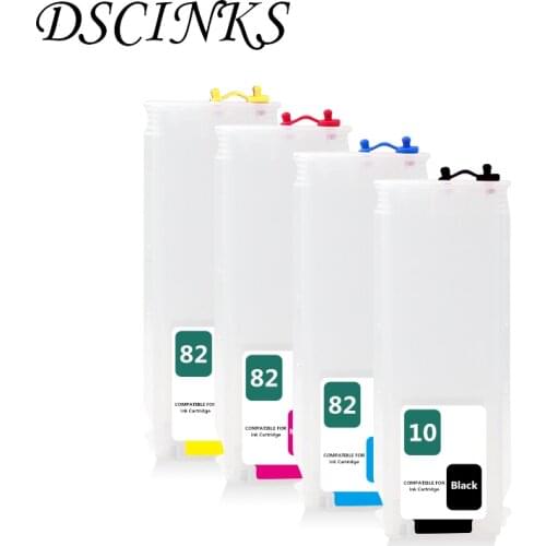 Refill cartridge for HP 10 82 280ml refillable ink cartridge for HP Designjet 500 800 printer with permanent chip