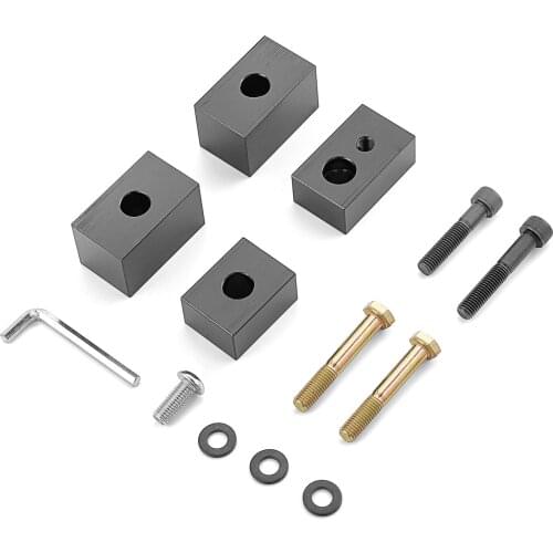 For Jeep Wrangler JL JLU JTG 2018-2021 1.5" Seat Lift Kit / Spacer Blocks Black Anodized CNC Machined T6 Billet Aluminum