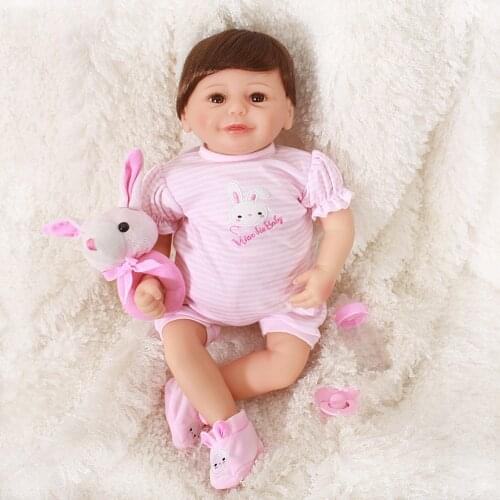 Bebes reborn doll 50cm Baby girl Dolls soft Silicone Boneca Reborn Brinquedos Bonecas childrens day gifts toys bed time plamate