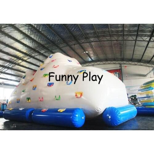 Inflatable water play games,inflatable iceberg with climbing wall for sale summer water park inflatable iceberg with slide