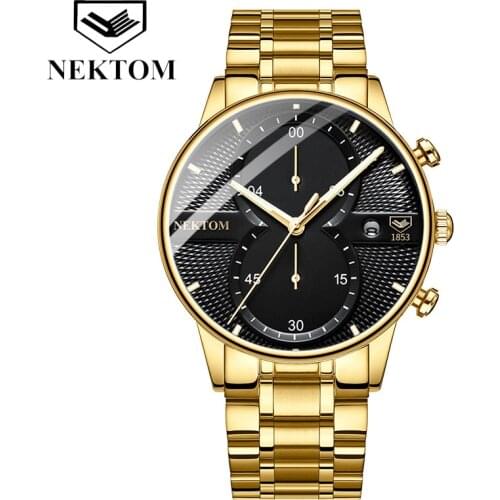 NEKTOM 8198 Uhr Männer Top Marke Luxus Männer Mode Casual Kleid Uhr Militär Armee Quarz Armbanduhr