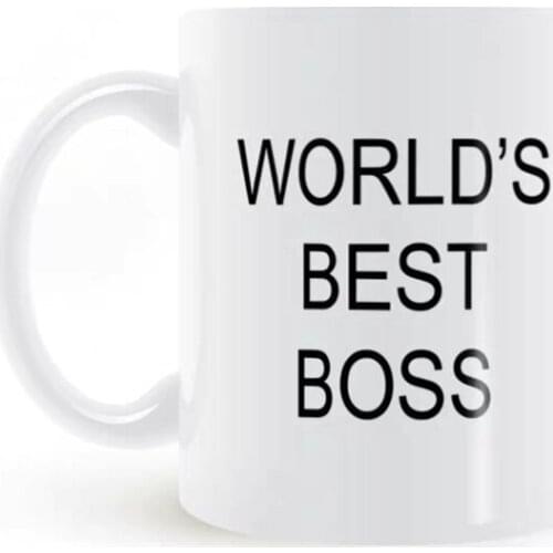 New Coffee Mug Cup With Dunder Mifflin The Office-World’s Best Boss 350mL Funny Ceramic Coffee/Tea/Cocoa Mug Unique Office Gifts