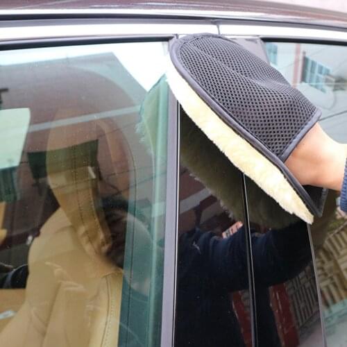 NEW Waterproof Car Wash Microfiber Chenille Gloves Thick Car Cleaning Mitt Wax Detailing Brush Auto Care Double-faced Glove