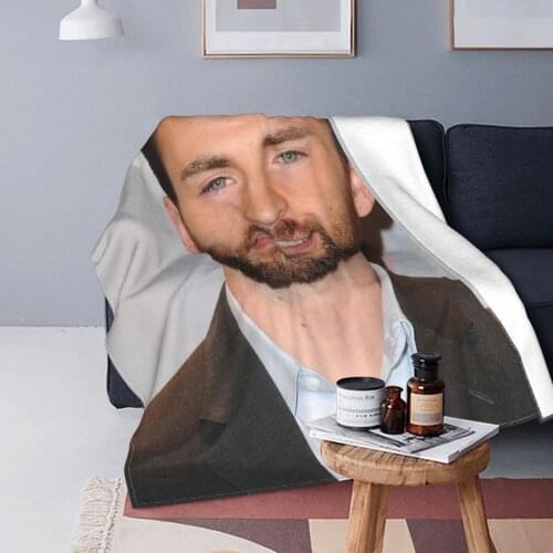 Chris Evans Blankets Coral Fleece Plush Summer 1981 Director Portable Lightweight Thin Throw Blanket for Sofa Car Bedspreads
