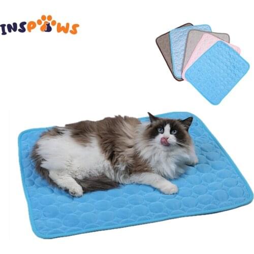 Cooling Mat Pad bed for Dogs Cats Ice Silk Mat Cooling Blanket Cushion for Kennel/Sofa/Bed/Floor/Car Seats Keep Cool in Summer