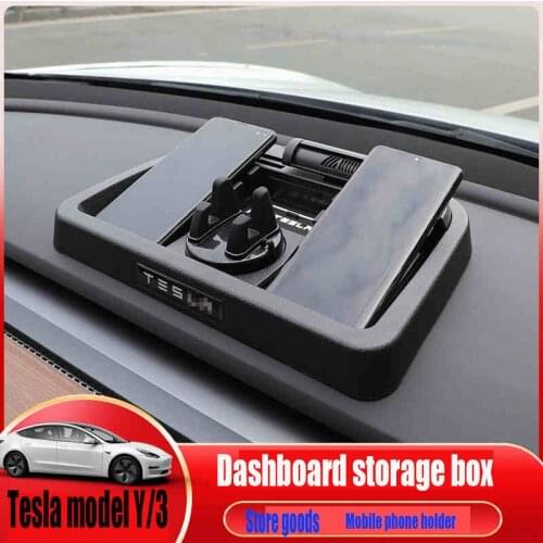 Suitable for tesla Tesla Model 3 MODEL Y mobile phone holder instrument panel storage box temporary stop sign