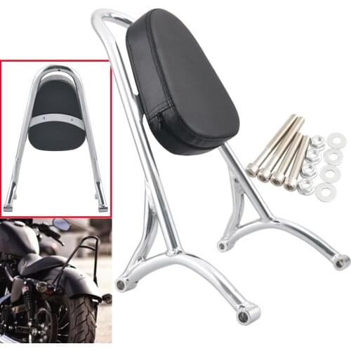 Motorcycle Custom Short Passenger Sissy Bar Solo Backrest Pad For Harley Sportster XL 1200 Iron 883 72 48 Forty Eigh 2004-2017