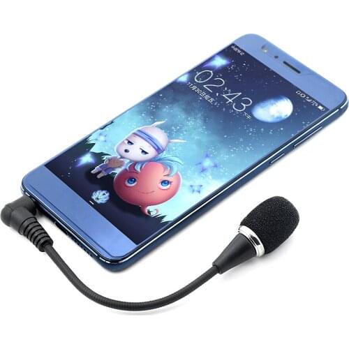 Portable Mini 3.5mm Jack Flexible 17cm Microphone Mic For Mobile Phone / PC / Laptop Notebook Condenser Mic Audio Microfone