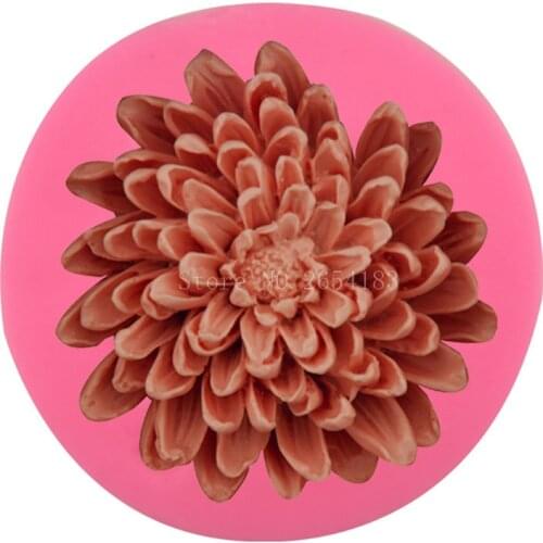 Flower Chrysanthemum & Daisy Silicone Fondant Soap 3D Cake Mold Cupcake Jelly Candy Chocolate Decoration Baking Tool FQ3183