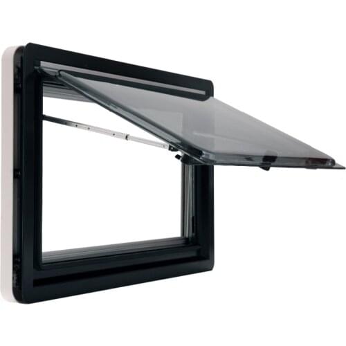 Top Hung Side Window Right Angle Ventilation Hatch With Screen and Blind RV Caravan Motorhome MG16RW