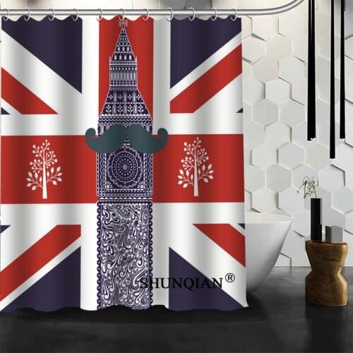 Waterproof Bathroom Curtains Modern LONDON Shower Curtain polyester Bath screens Customized curtain