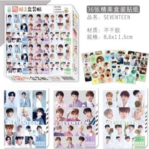 10 boxes/lot KPOP STAR SEVENTEEN magic 3d wall boxed stickers toy gift