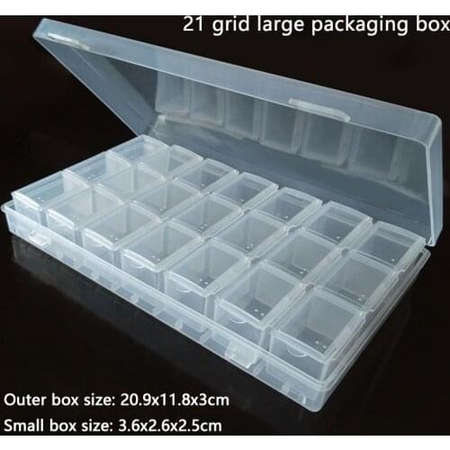 21/28 Grid Large Divided 5d DIY Diamond Painting Crystal Bead Storage Box Diamond Embroidery Accessories Container Storage Box