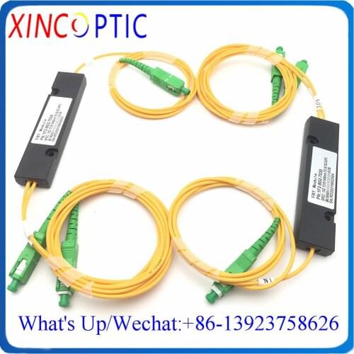 30/70,1X2 FBT Fiber Coupler Splitter,SM,Dual Window,1310/1490,2.0/3.0mm,1M,ABS:90*20*10,with LC/ST/FC/SC/APCUPC Connector