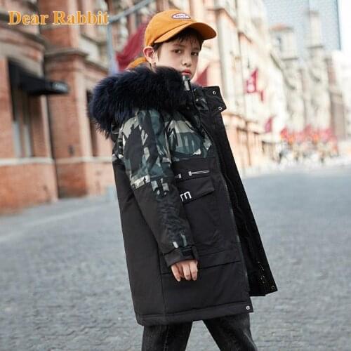 -30 New Children Winter Hooded Coat Thick Warm 90% White duck Down Jacket For Boy clothes Kids Parka clothing Outerwear snowsuit