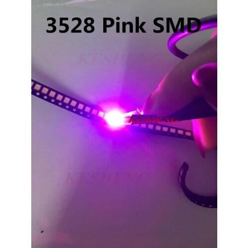 3000PCS Wholesale Pink POWER TOP 1210 3528 SMD SMT PLCC-2 Ultra Bright LED New Free shipping